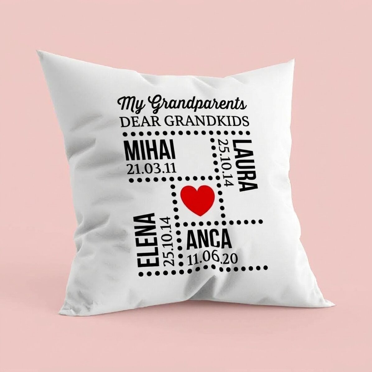 Cuscino personalizzato con scritta - Nipoti