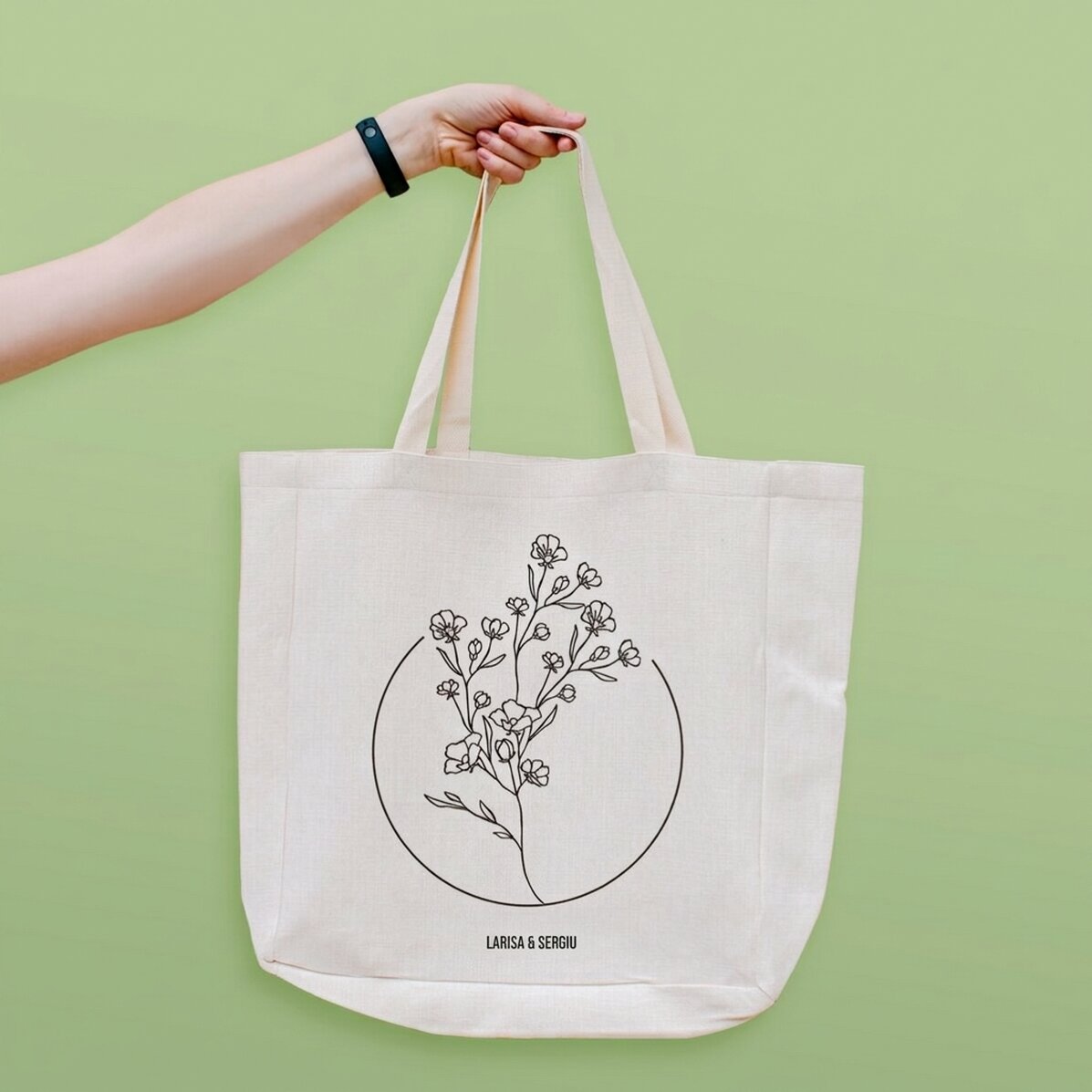 Borsa da spiaggia personalizzata con scritta - Modello "Mistic"