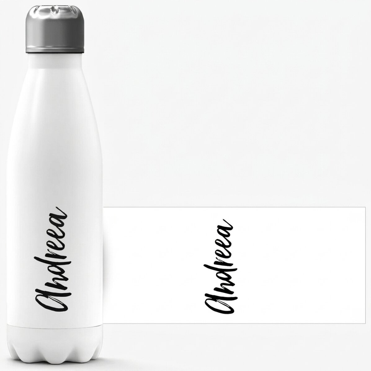 Thermos con base bianca personalizzato con il tuo nome