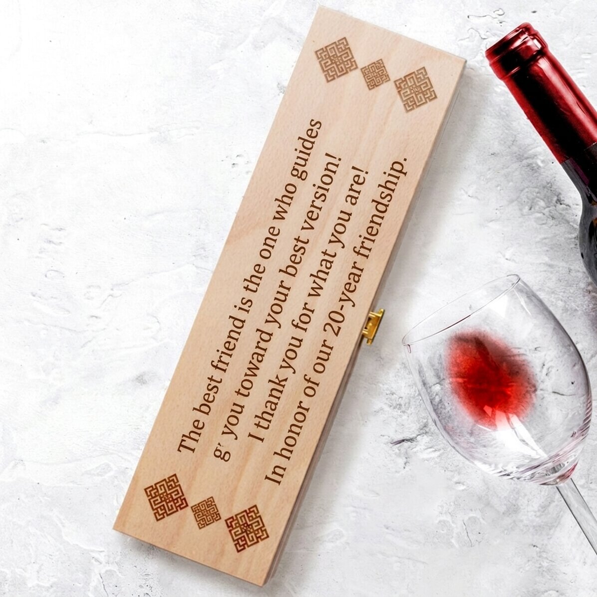 Scatola per vino personalizzata con dedica - Anniversario dell