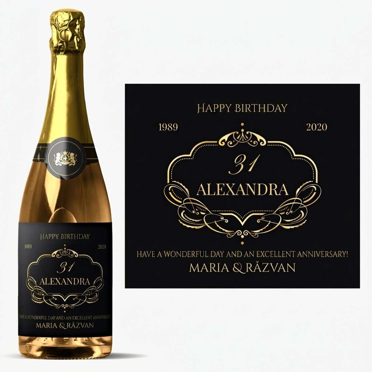 Spumante personalizzato con scritta - Elegante