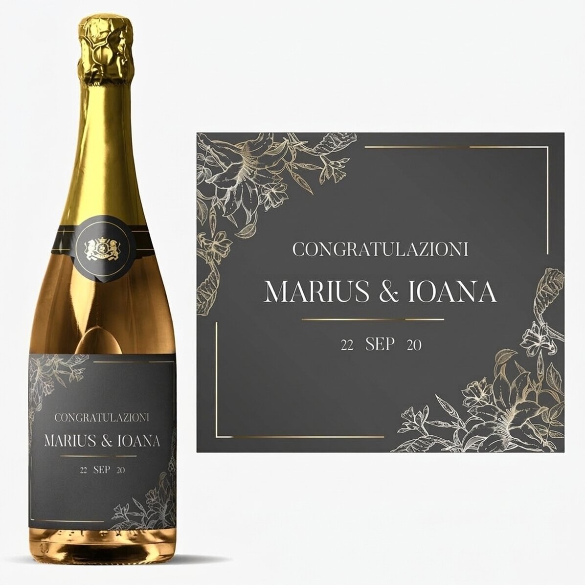 Spumante personalizzato con scritta - Casa de piatra