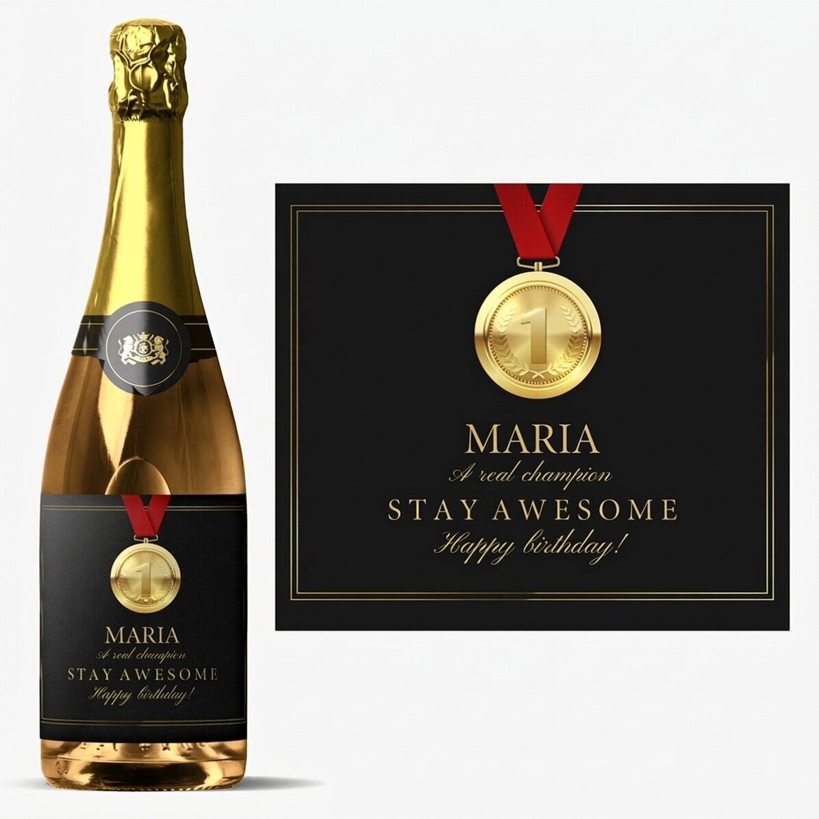 Spumante personalizzato con scritta - Campion