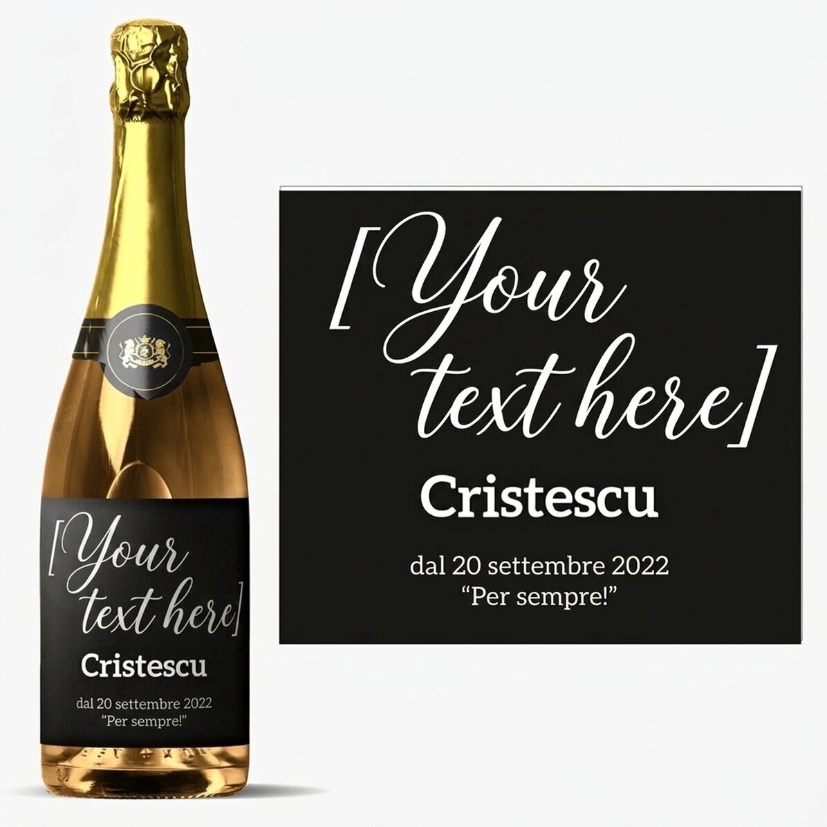 Spumante personalizzato con scritta - Celebrating life