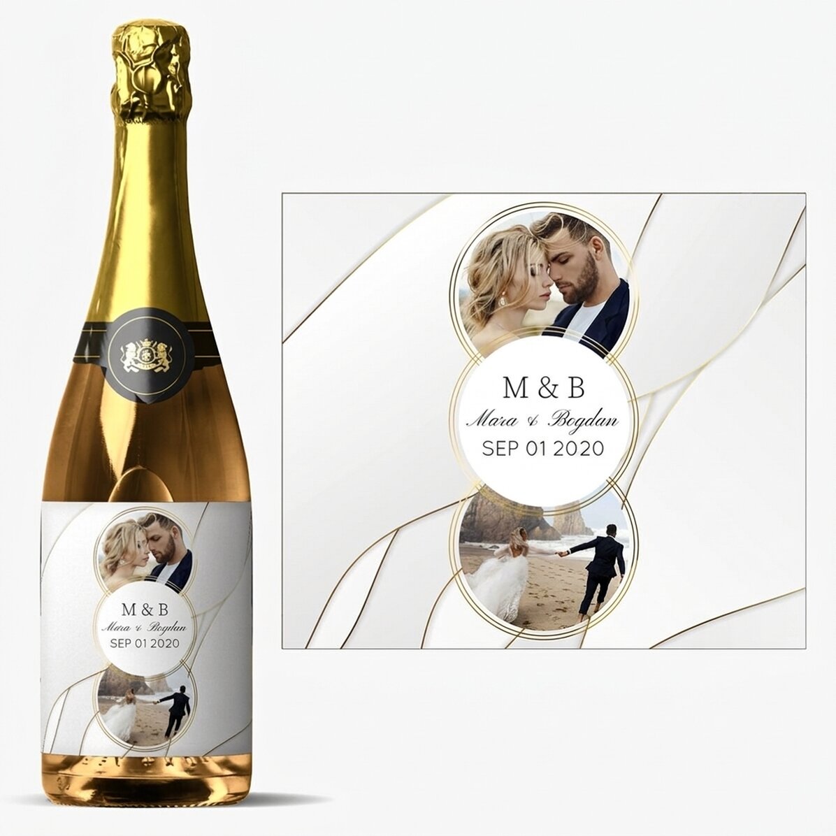 Spumante personalizzato con foto e testo - Together