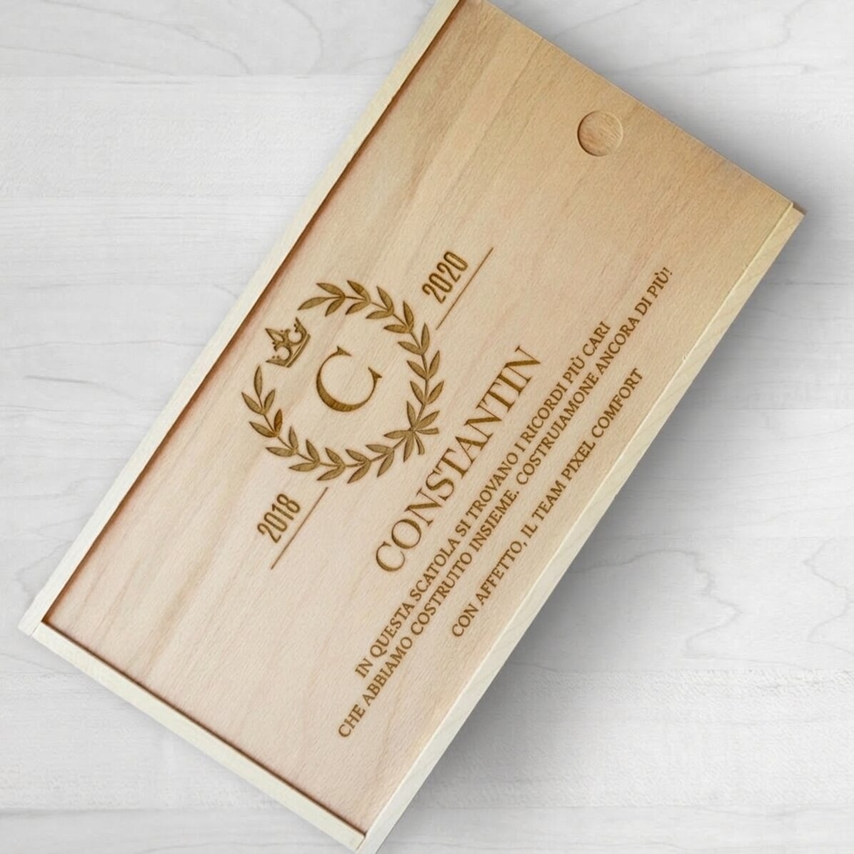 Scatola regalo personalizzata in legno - Lauri