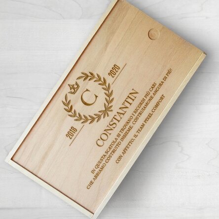 Scatola regalo personalizzata in legno - Lauri