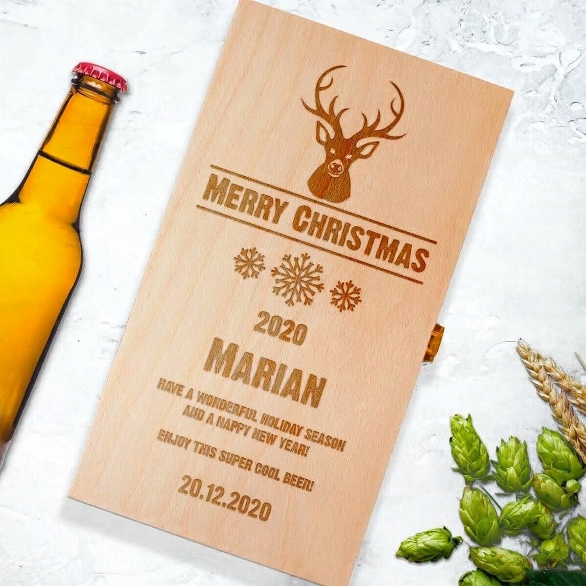 Scatola personalizzata per tre bottiglie di birra - Ren