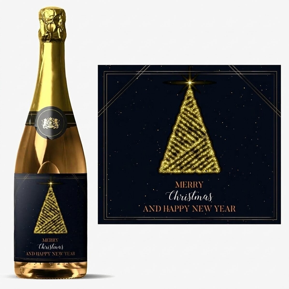 Spumante personalizzato con scritta - Christmas Tree