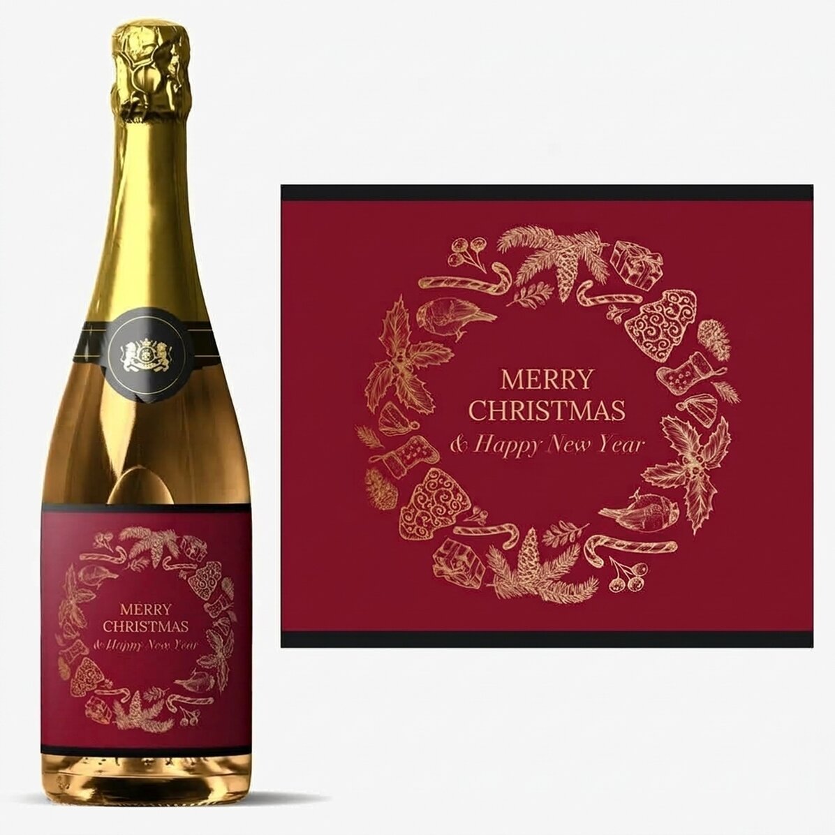 Spumante personalizzato con scritta - Christmas Spirit