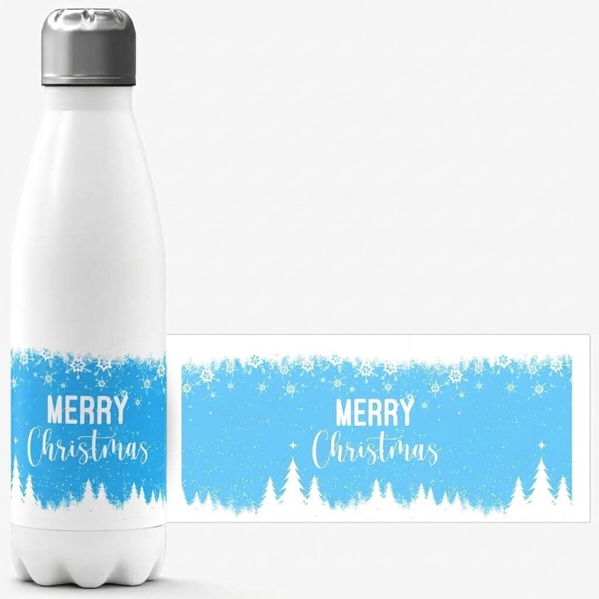 Thermos con base bianca personalizzato con nome - Winter