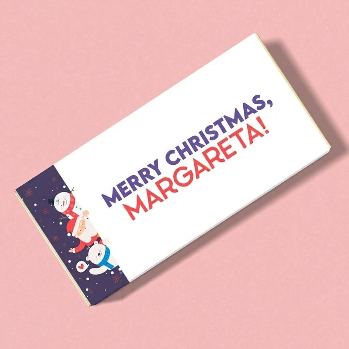 Cioccolato personalizzato con nome e messaggio - Christmas friends
