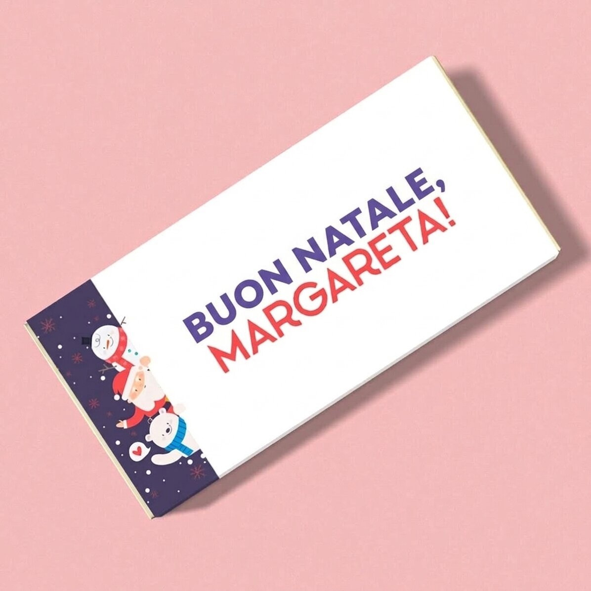 Cioccolato personalizzato con nome e messaggio - Christmas friends