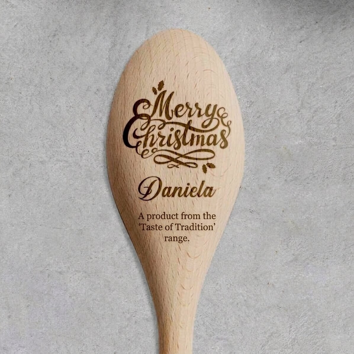 Cucchiaio di legno personalizzato - Merry Christmas to you