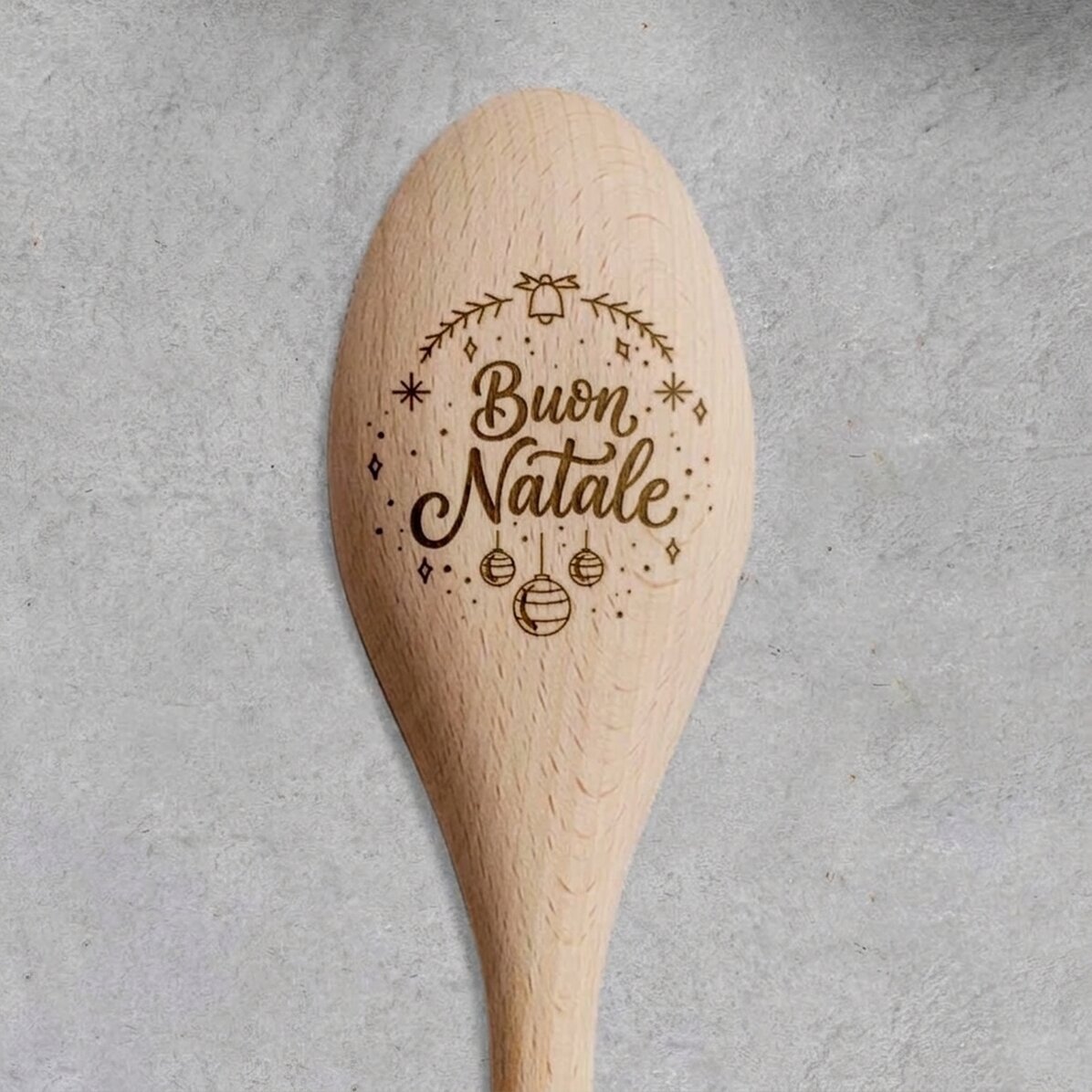 Cucchiaio di legno personalizzato - Vacanze invernali