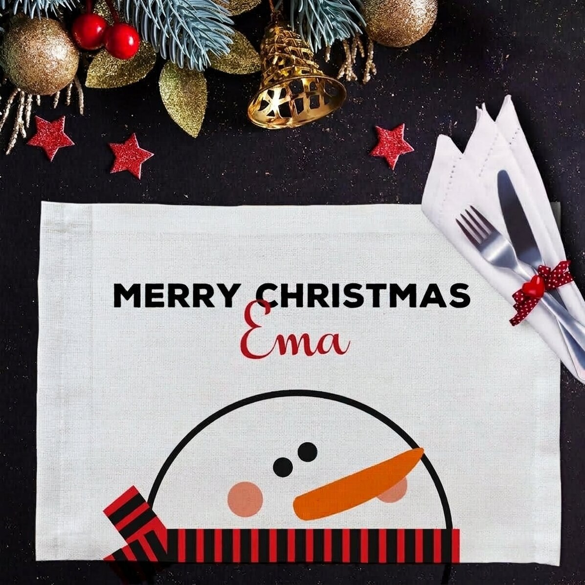 Portapiatto personalizzato - Snowman