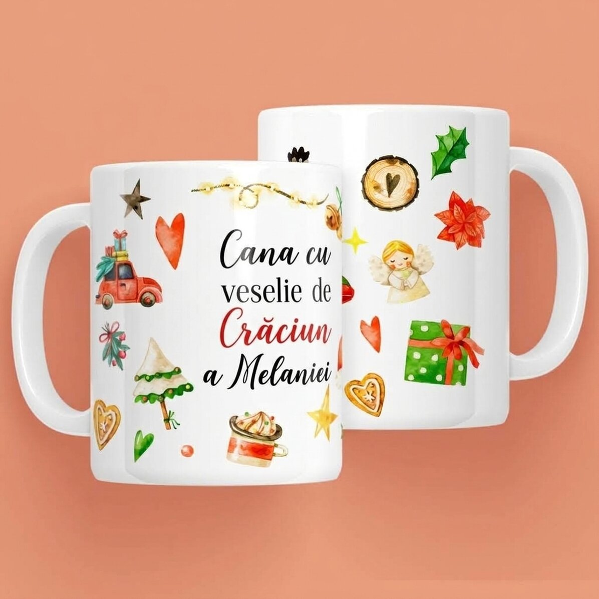 Tazza personalizzata con il tuo nome - Christmas Cheer