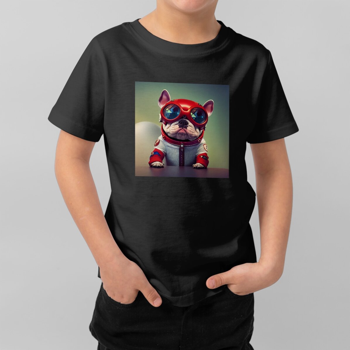 Maglietta in cotone per bambini personalizzata con una foto quadrata
