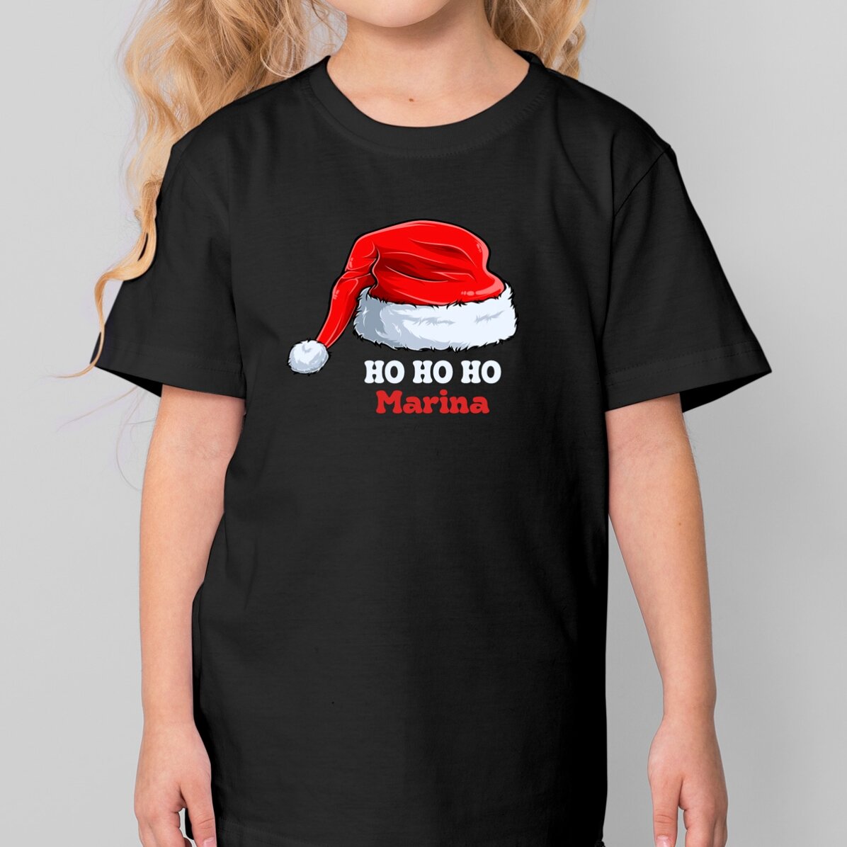 Maglietta in cotone per bambini personalizzata con scritta - Natale