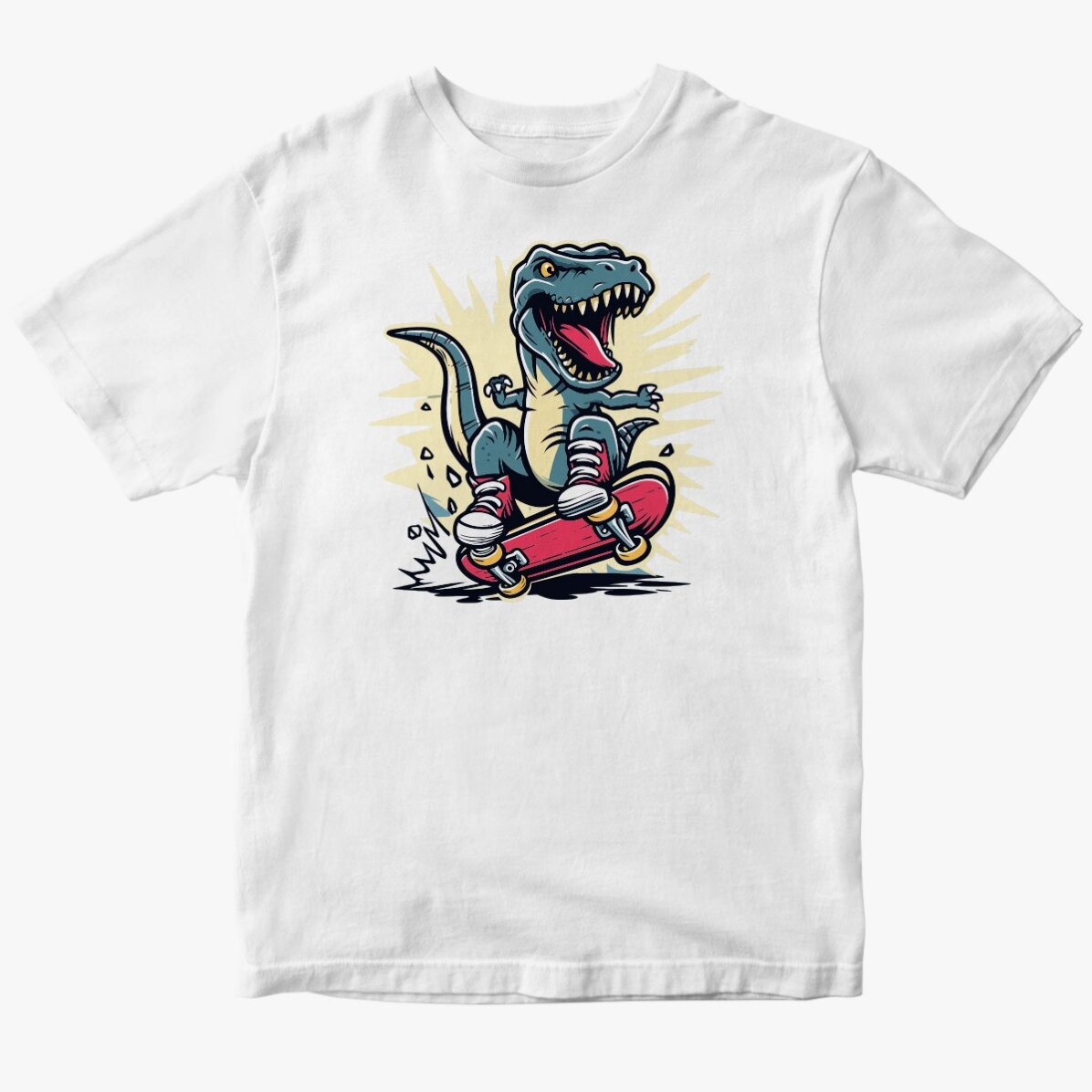 Maglietta in cotone personalizzata per bambini - T-rex