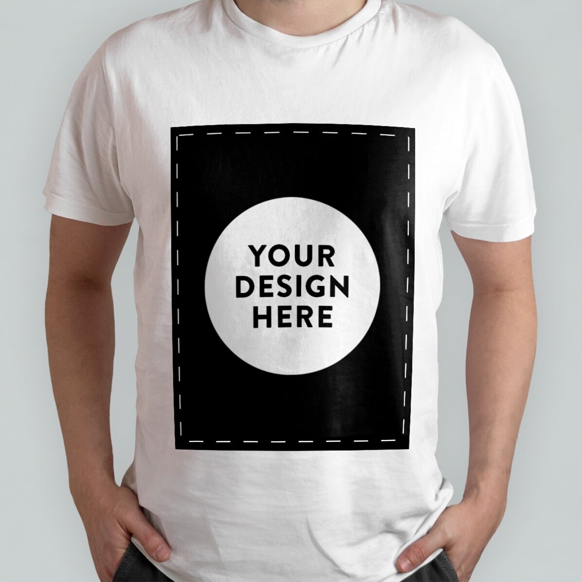 Custom cotton T-shirt with your graphics on both sides