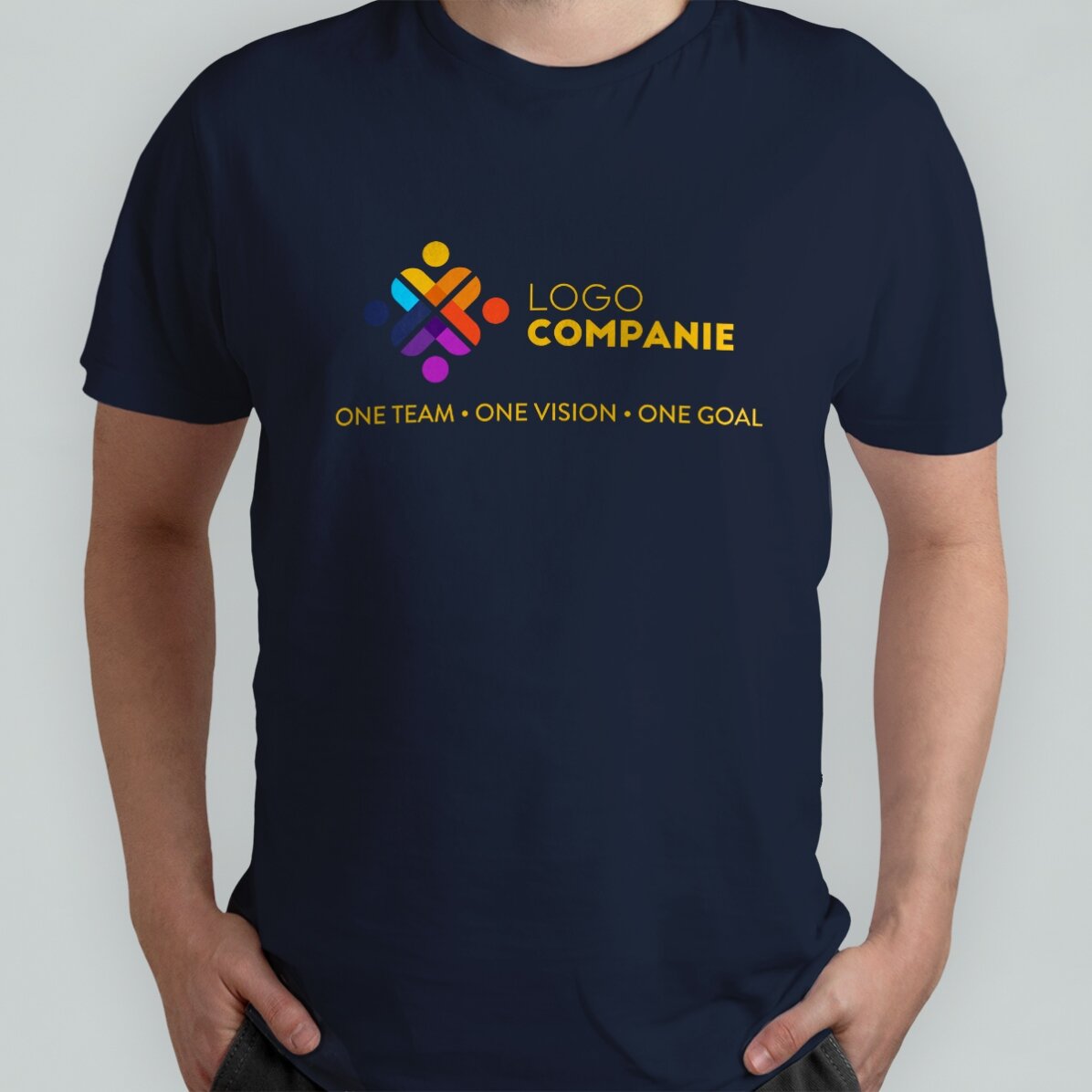 Maglietta in cotone personalizzata con logo e testo