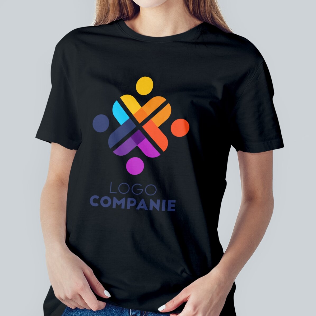 Maglietta in cotone personalizzata con logo
