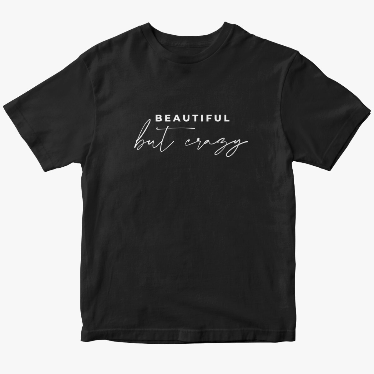 Maglietta in cotone personalizzata con una frase divertente