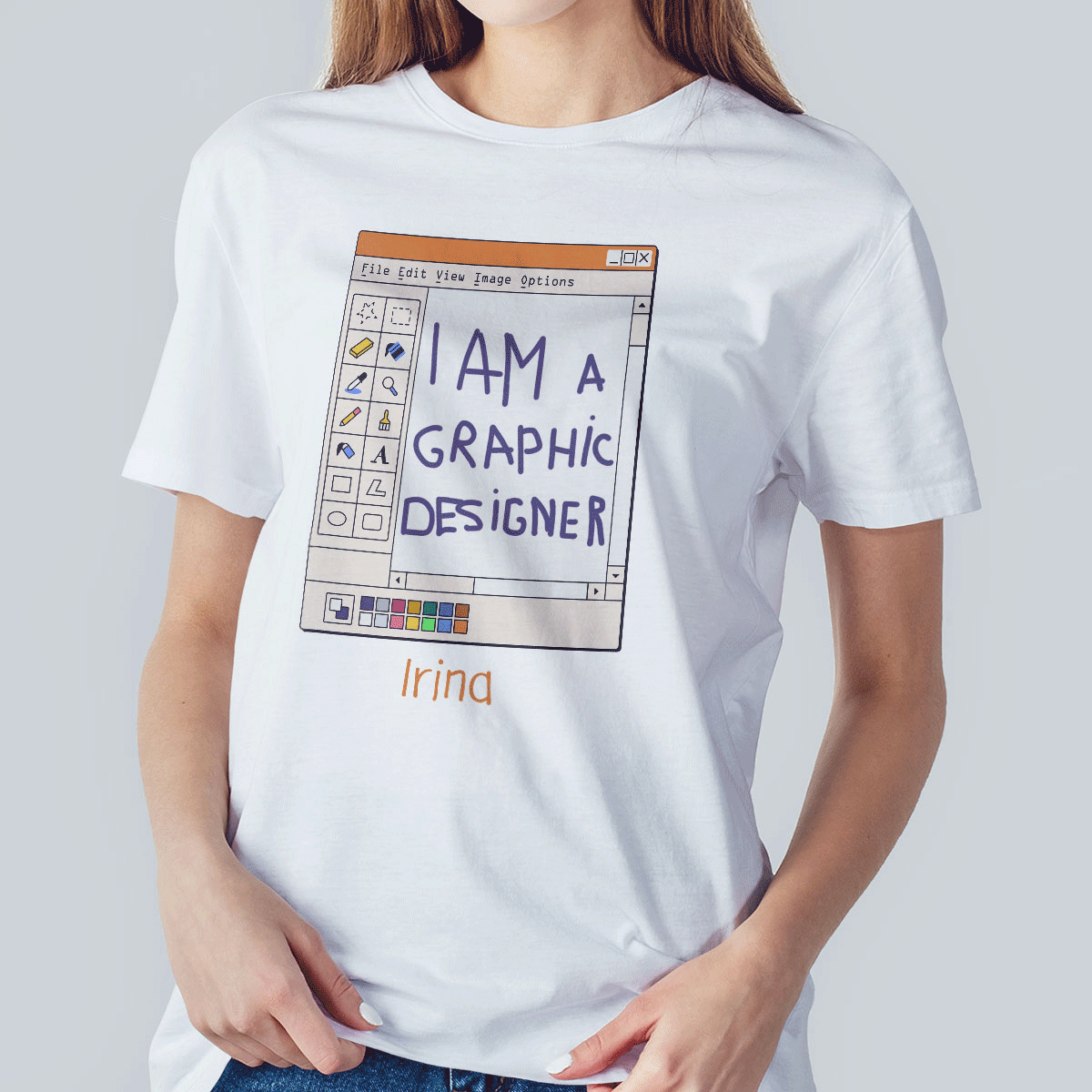 Maglietta in cotone personalizzata con nome - Graphic Designer