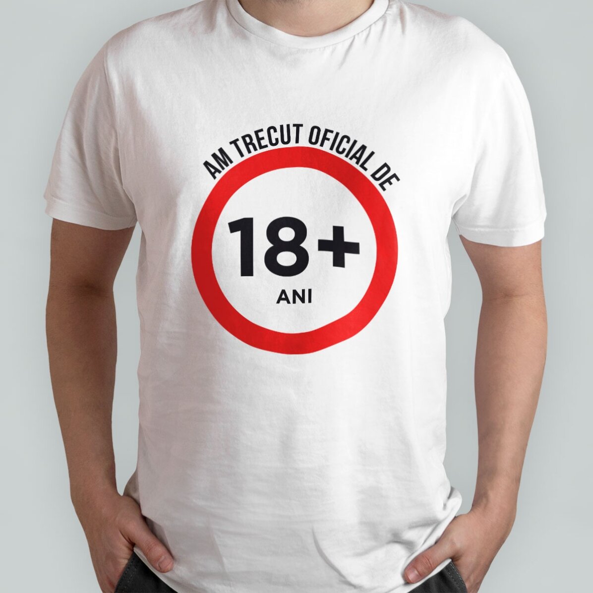 Maglietta in cotone personalizzata con scritta - 18 anni