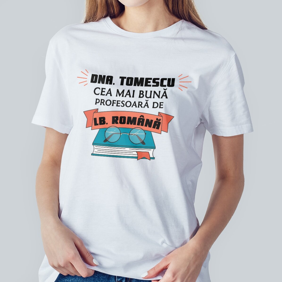 Maglietta in cotone personalizzata con scritta - Best teacher