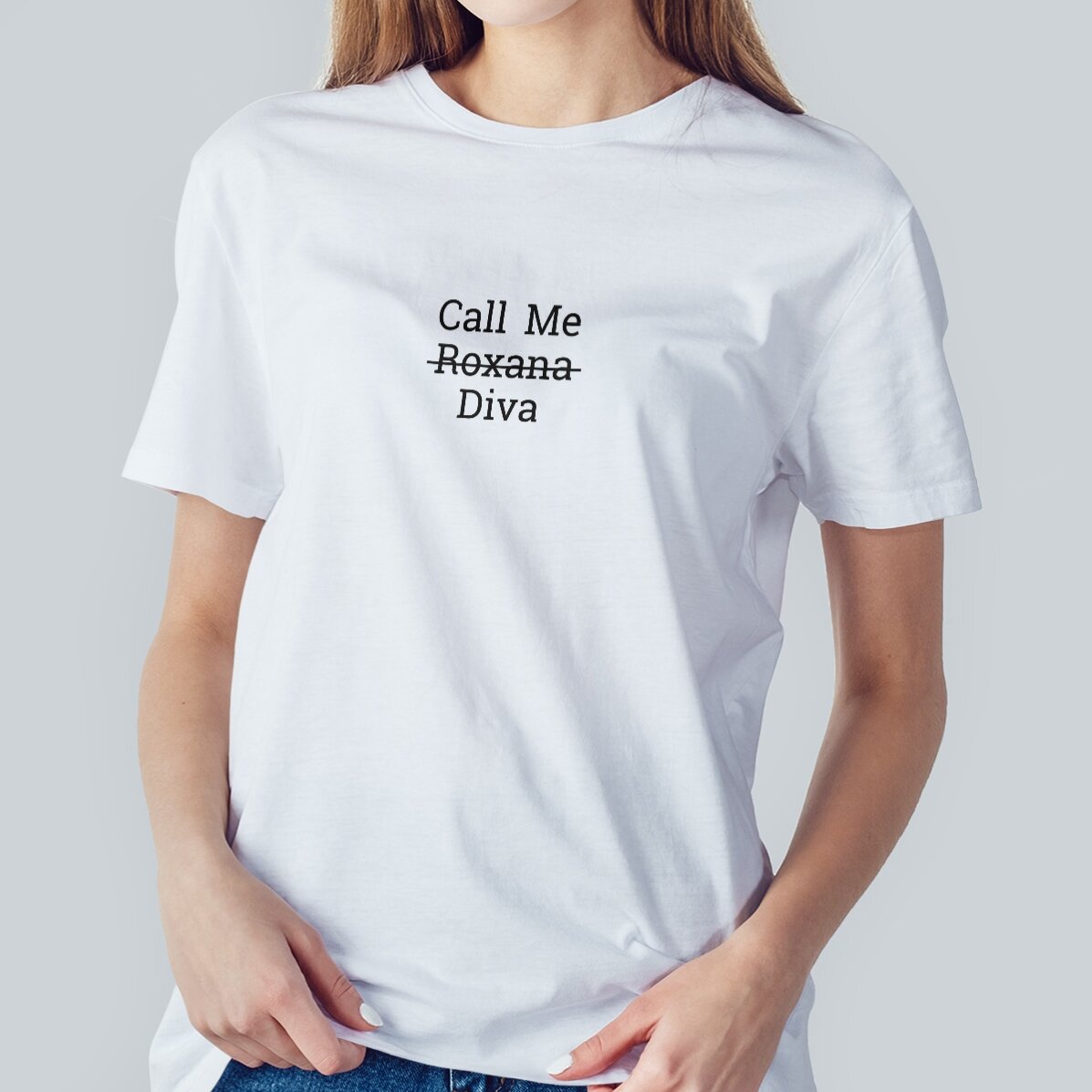 Custom cotton T-shirt with text - Call me