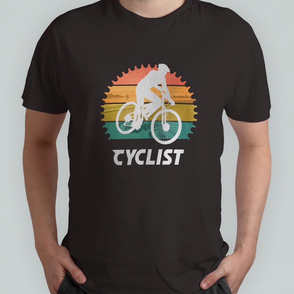 Maglietta in cotone personalizzata con scritta - Ciclista