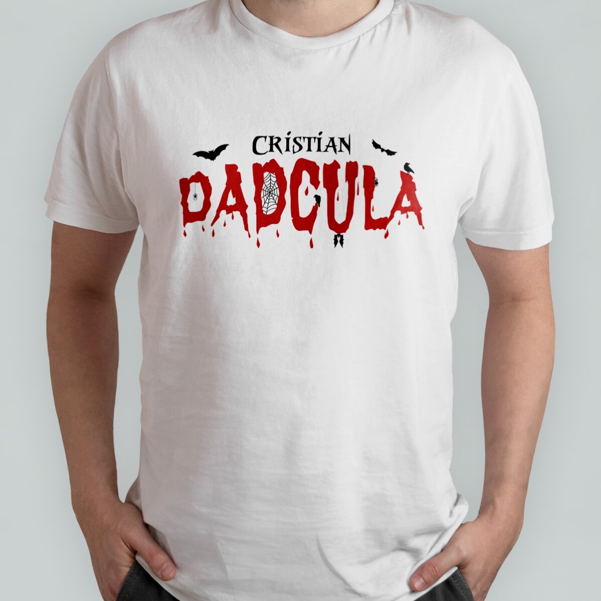 Maglietta in cotone personalizzata con scritta - Dadcula