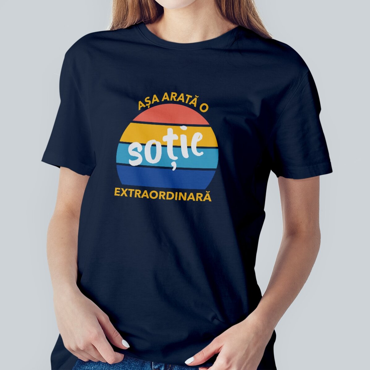 Maglietta in cotone personalizzata con scritta - Straordinaria