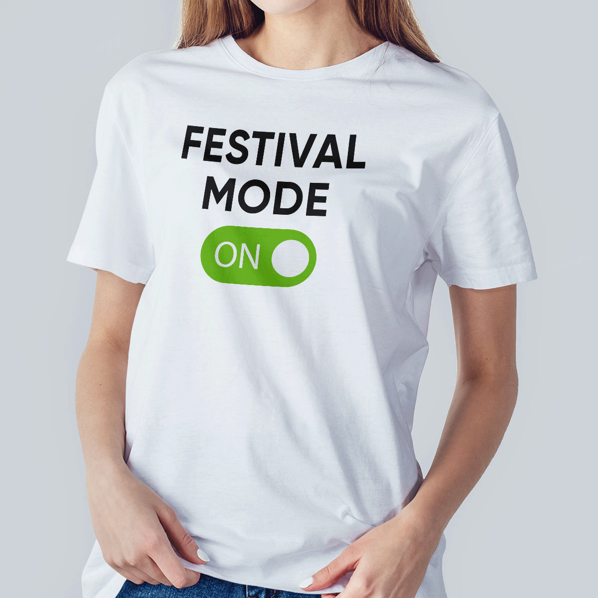 Maglietta in cotone personalizzata con scritta - Festival Mode
