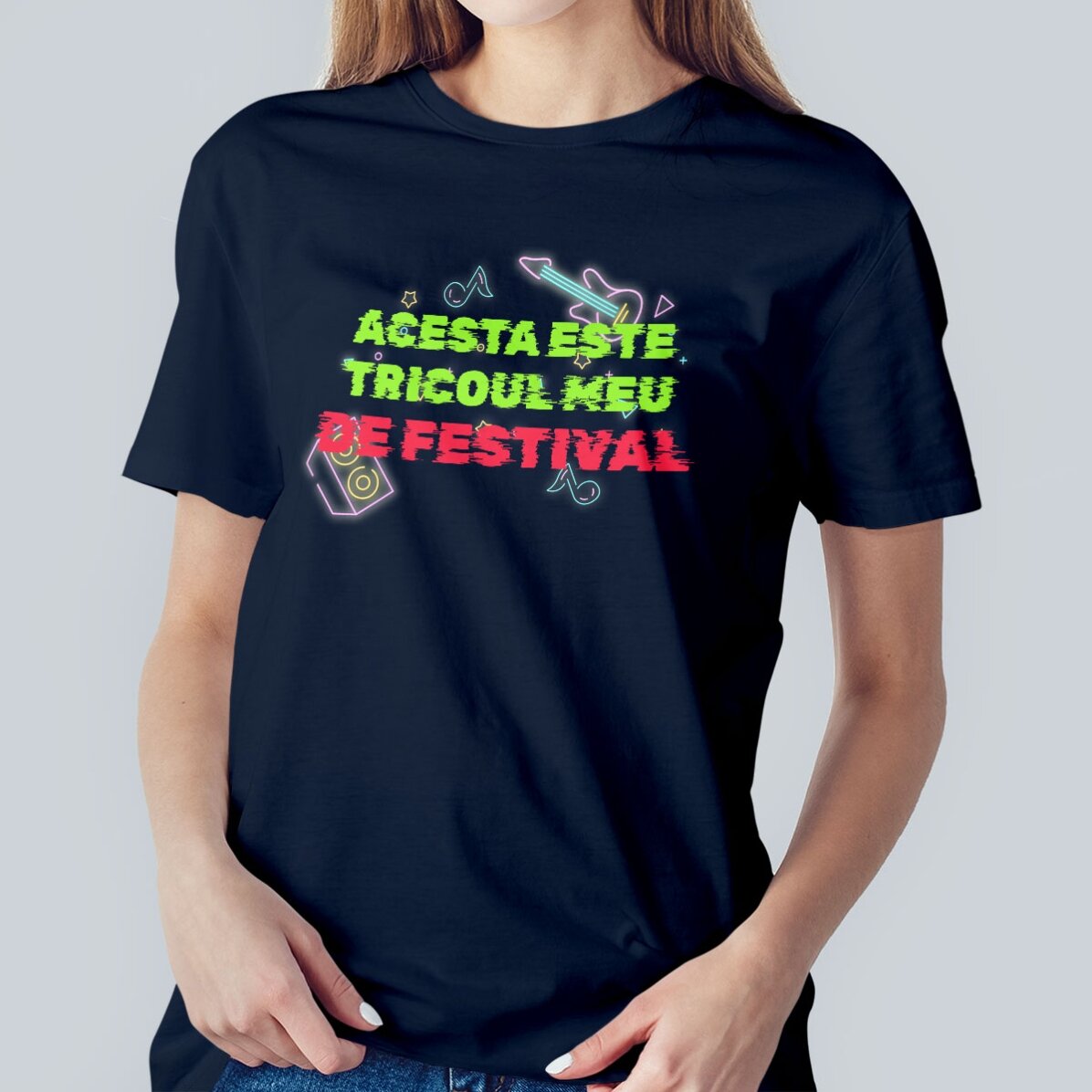 Maglietta in cotone personalizzata con scritta - Festival t-shirt