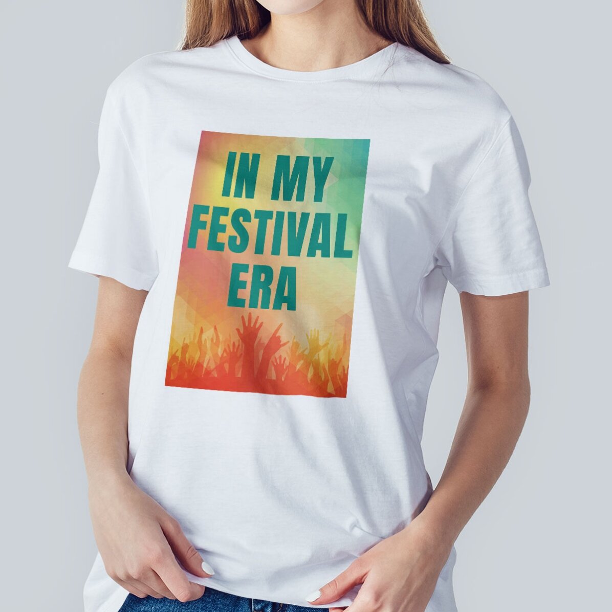 Maglietta in cotone personalizzata con scritta - In My Festival Era