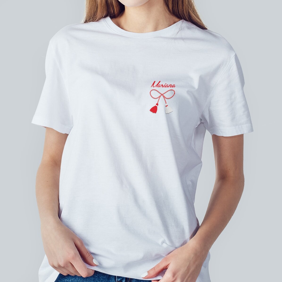 Maglietta in cotone personalizzata con una scritta