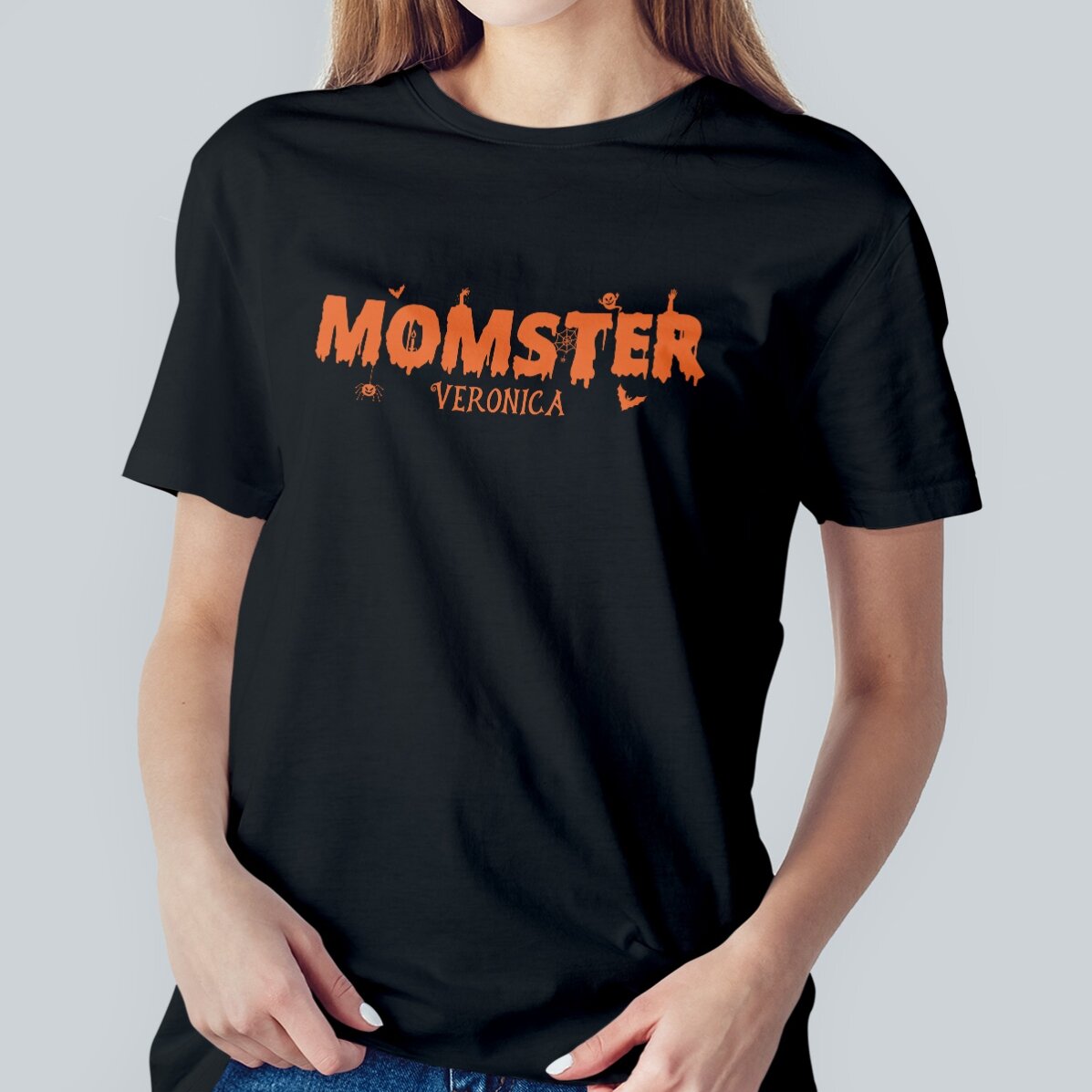 Maglietta in cotone personalizzata con scritta - Momster