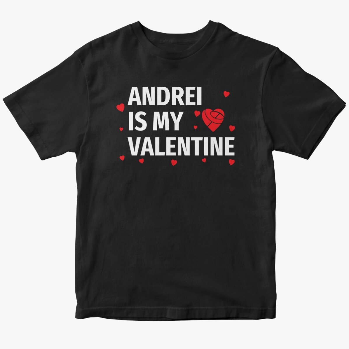 Maglietta in cotone personalizzata con scritta - My valentine