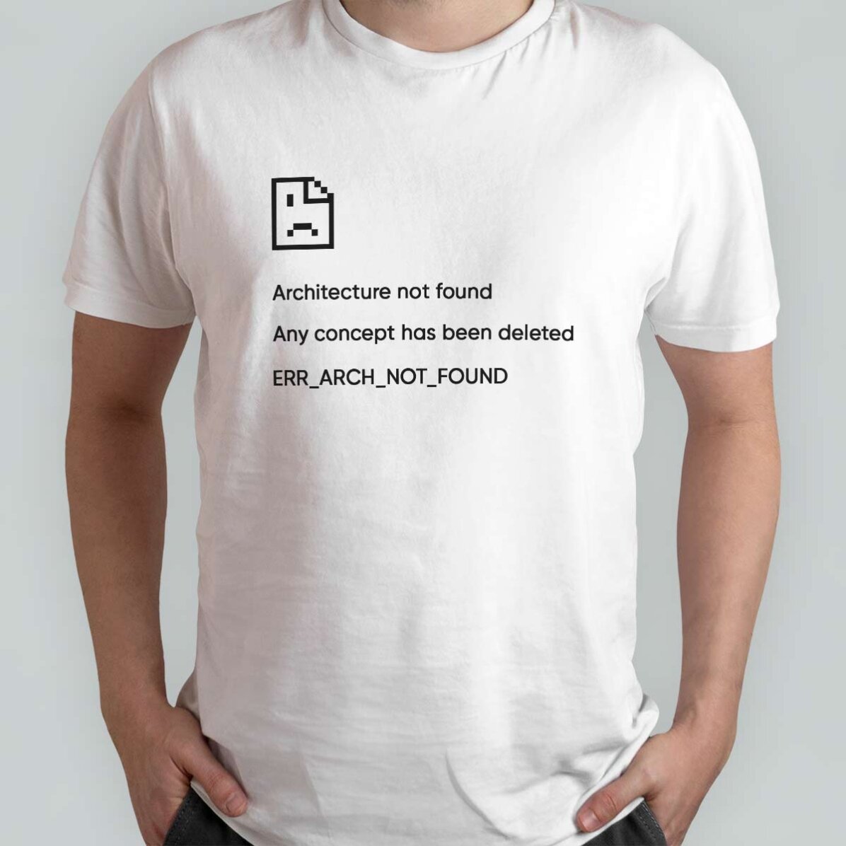 Maglietta in cotone personalizzata con scritta - Not Found