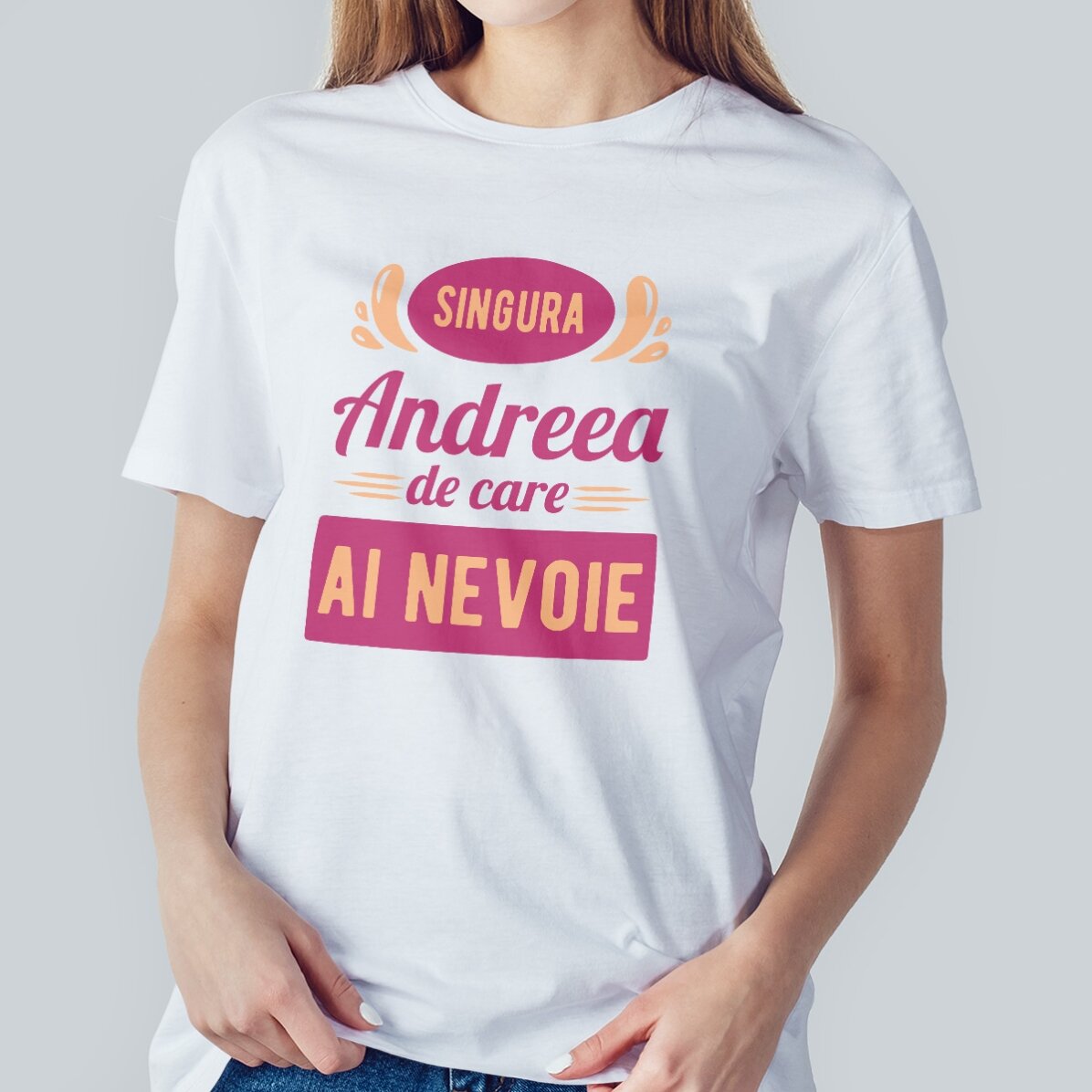 Maglietta in cotone personalizzata con scritta - Only one
