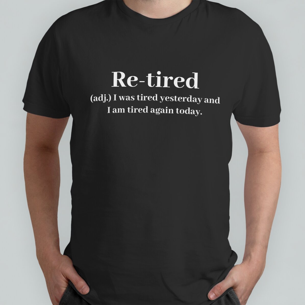 Maglietta in cotone personalizzata con scritta - Re-tired
