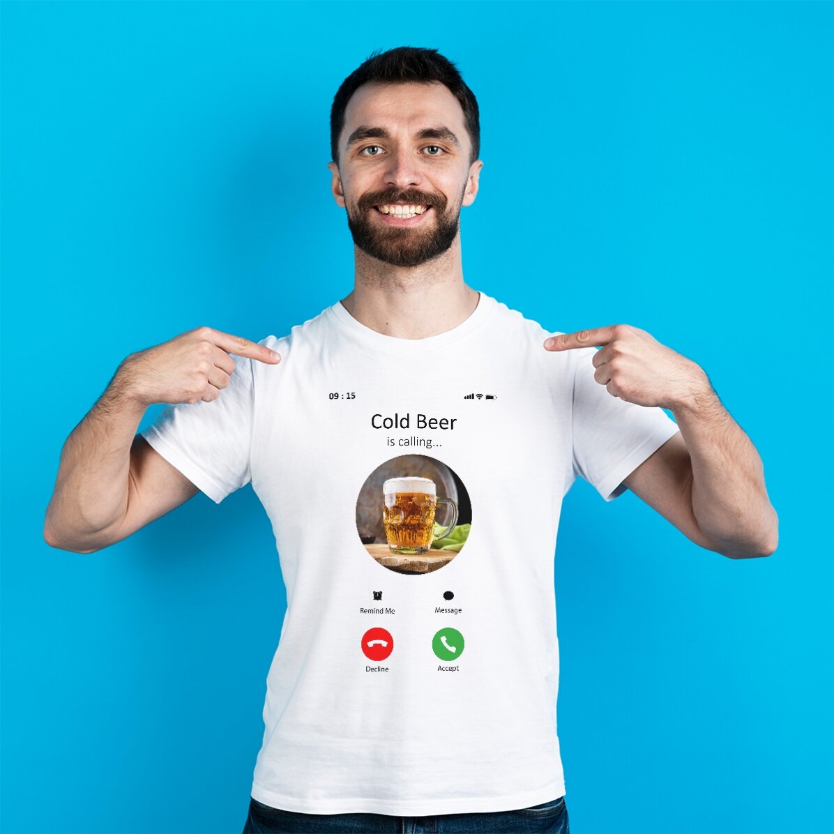 Maglietta personalizzata con foto e testo - Chiamata in arrivo