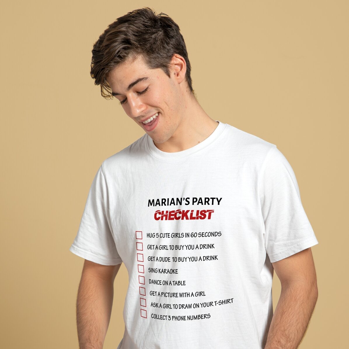 Maglietta personalizzata con scritta - Checklist