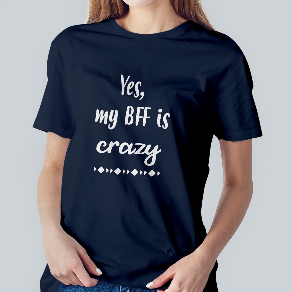 Maglietta personalizzata con scritta - Crazy BFF