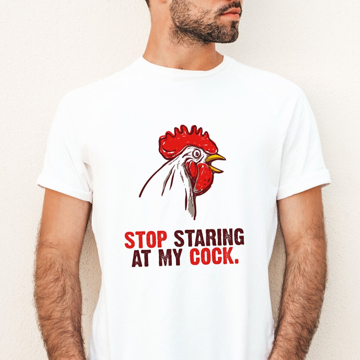 Personalised T-shirt with text - Stop staring