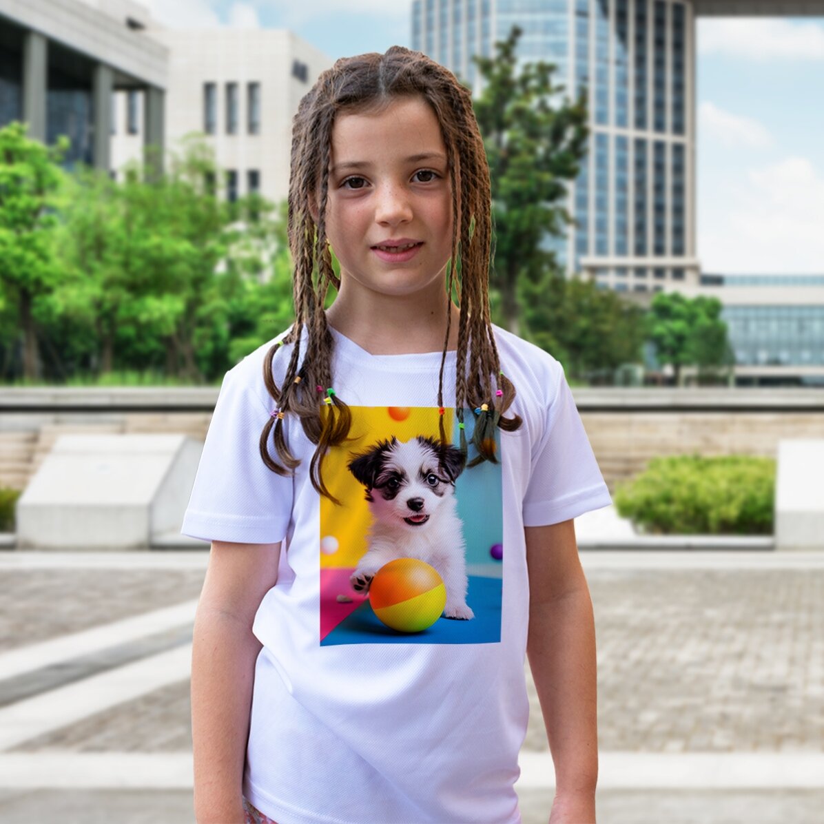 Maglietta sportiva per bambini personalizzata con foto ritratto