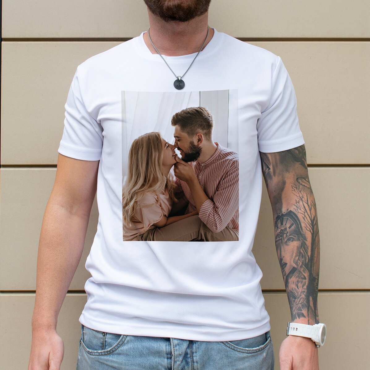 Maglietta sportiva personalizzata con foto ritratto